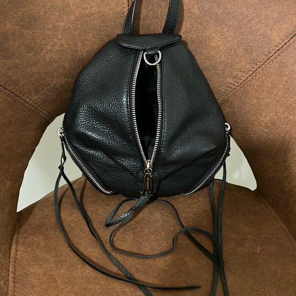 Black Leather Rebecca Minkoff Backpack - Picture 2 of 15